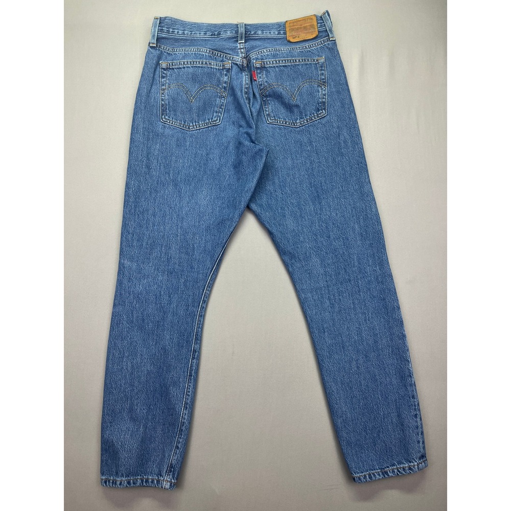 Levi's 501 Premium Jeans Distressed Ripped Knee Button Fly Womens W29 Y2K Grunge - Picture 8 of 13
